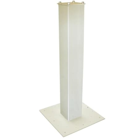 Mail Boss Mail Boss 7008 Surface Mount 27 in. Post with Base Plate White 7008